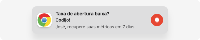 Preview real de uma notificação do Chrome gerada pelo Psst