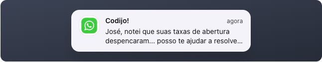 Preview real de uma mensagem do WhatsApp gerada pelo Psst